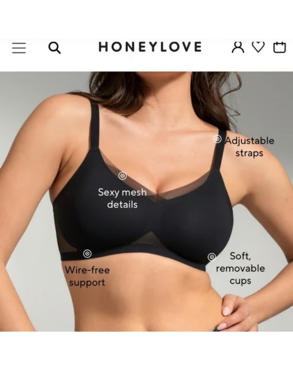 Honeylove CrossOver Bra NWT 1X or Xl